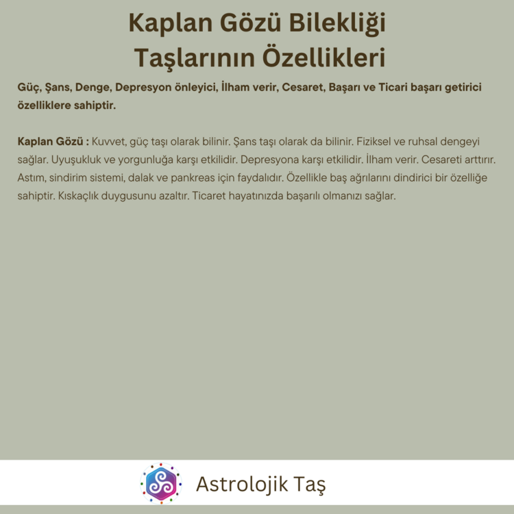 Kaplan Gözü Bilekliği