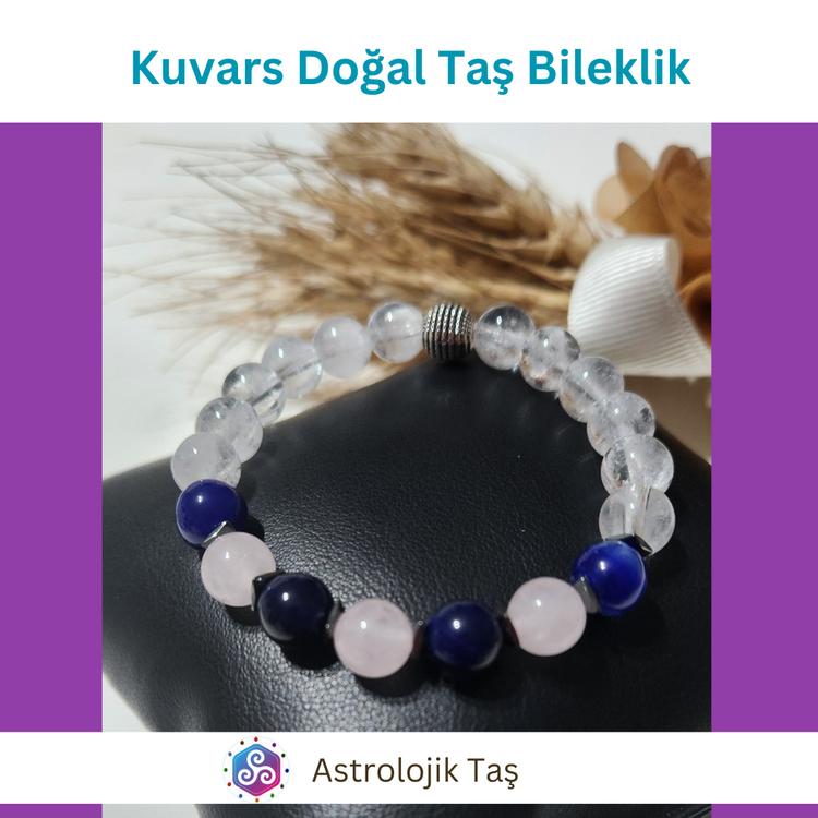 Kuvars Doğal Taş Bileklik