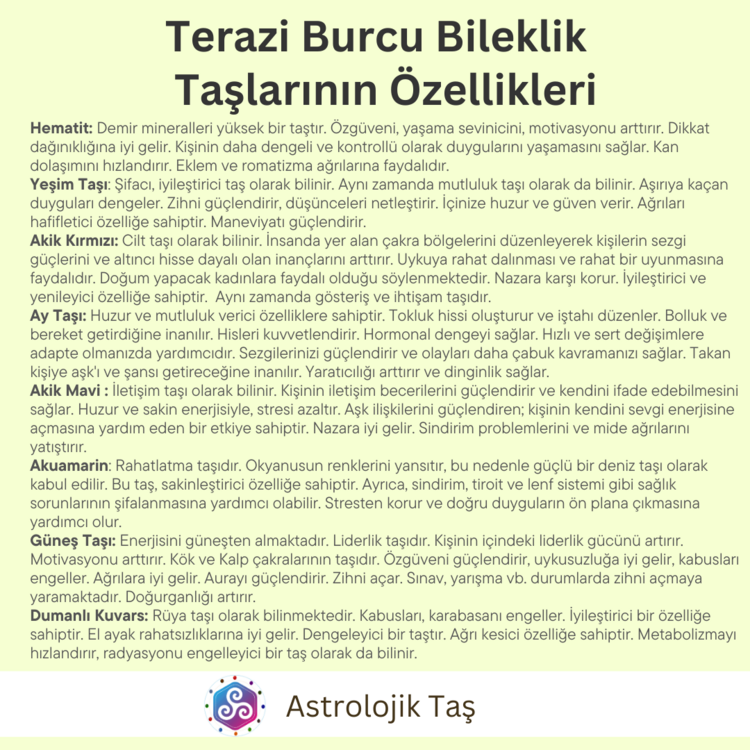 Terazi Burcu Bilekliği