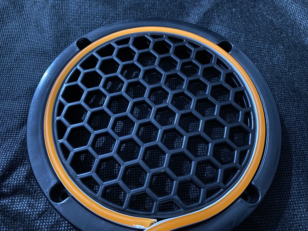 16 Cm Amber Neon Ledli Midrange Kapağı (2 Adet)