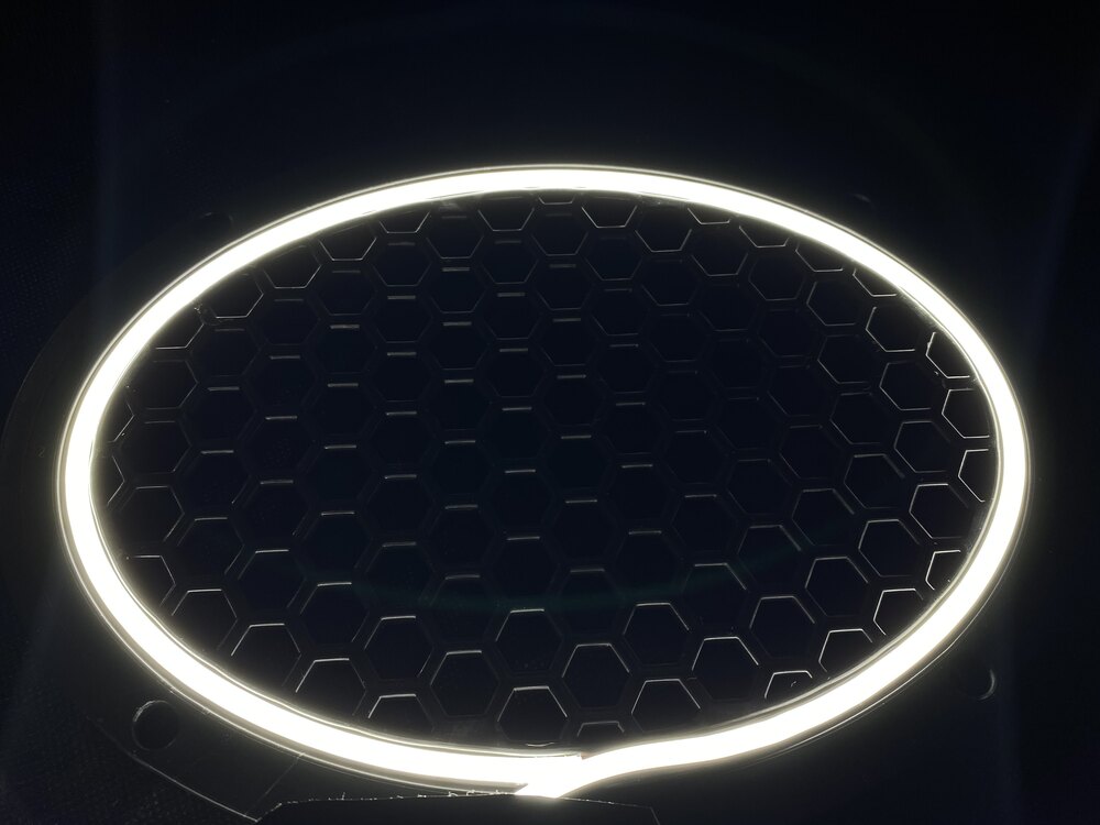 6x9 Cm Beyaz Neon Ledli Hoparlör Kapağı (2 Adet)