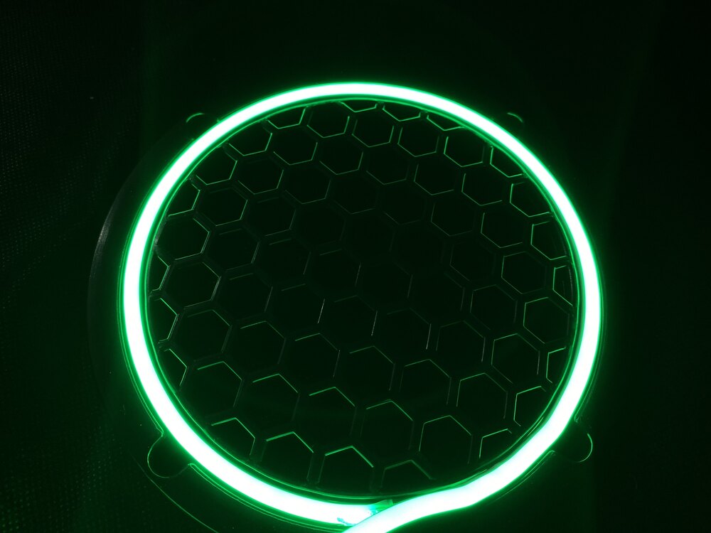 16 Cm Yeşil Neon Ledli Midrange Kapağı (2 Adet)