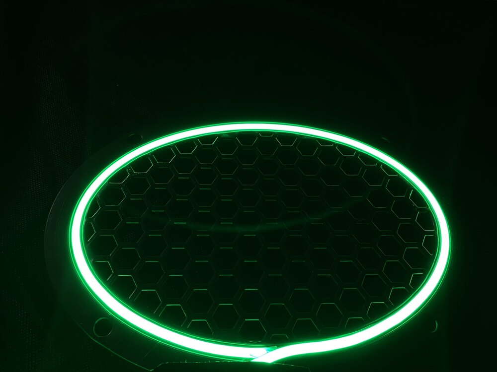 6x9 Cm Yeşil Neon Ledli Hoparlör Kapağı (2 Adet)