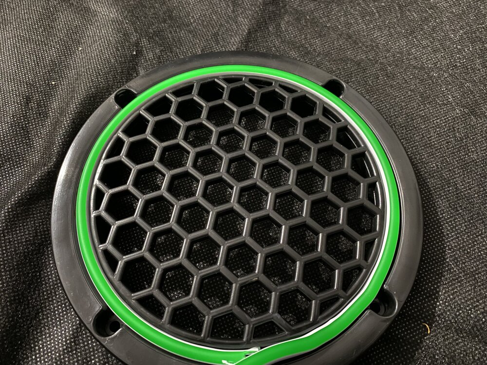 16 Cm Yeşil Neon Ledli Midrange Kapağı (2 Adet)