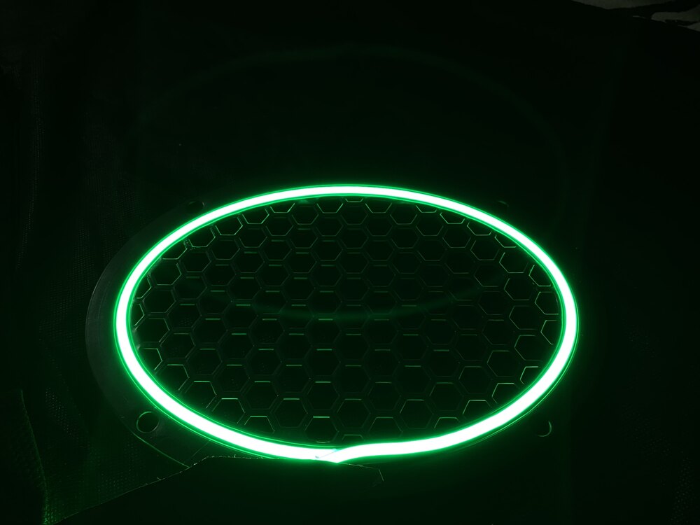 6x9 Cm Yeşil Neon Ledli Hoparlör Kapağı (2 Adet)
