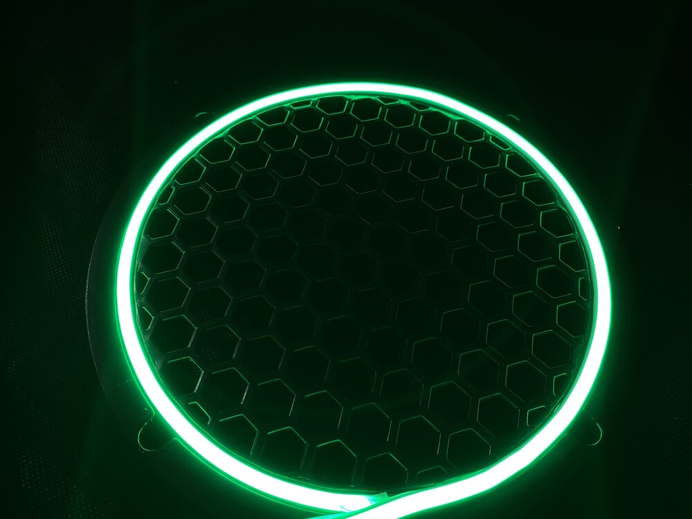 20 Cm Yeşil Neon Ledli Midrange Kapağı (2 Adet)