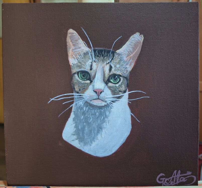 Patili dostunuzun bir portresi | 20x20 Tuval