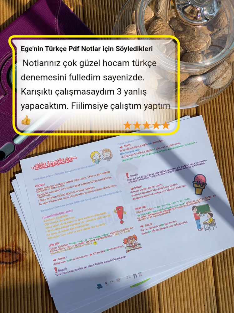 5,6,7 ve 8. Sınıflar için TÜM TÜRKÇE KONULARI DERS NOTLARI (Tamamı Video Anlatımlı)
