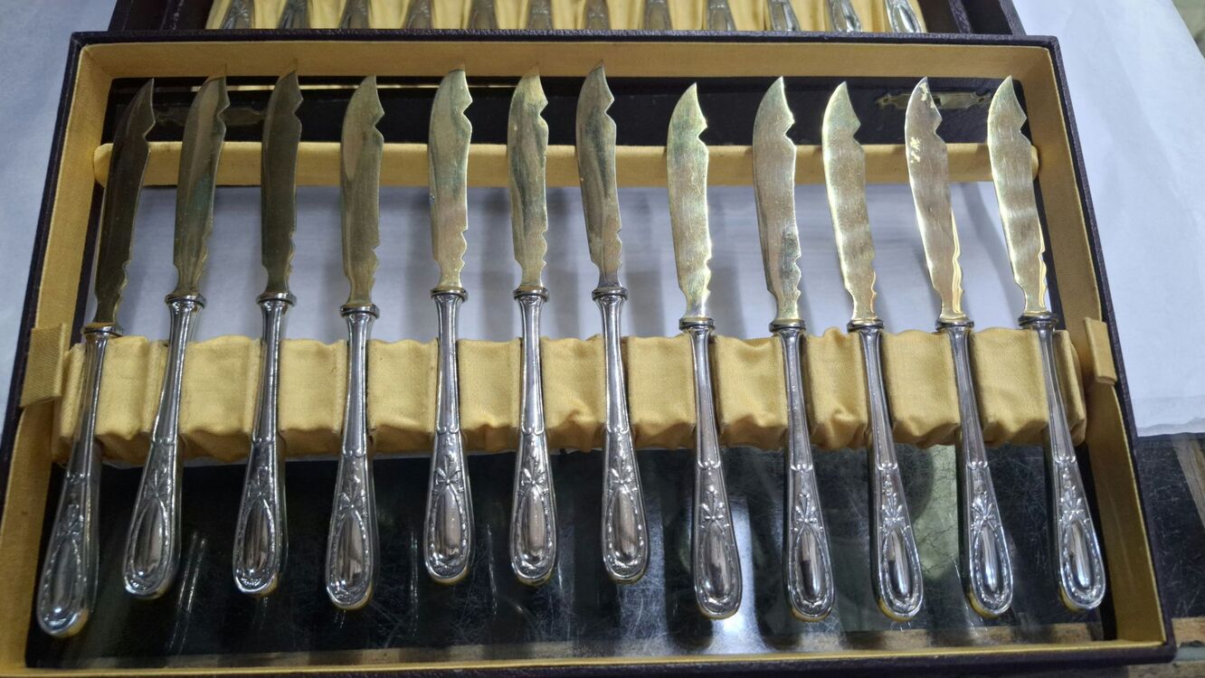 Antika Gowe Weller Altın Yaldızlı 24 Parça Pasta Takımı