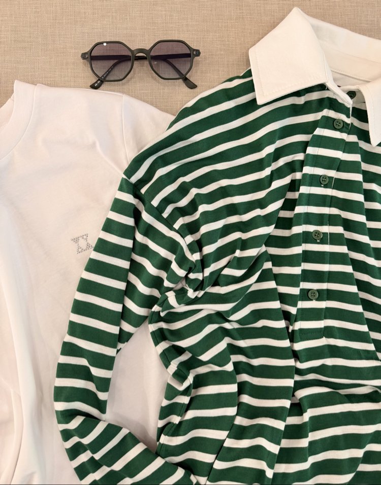 Polo Yaka Uzun Kollu Sweatshirt