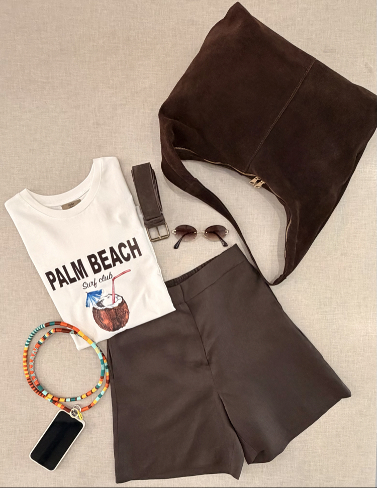 Baskılı Palm Beach T-shirt