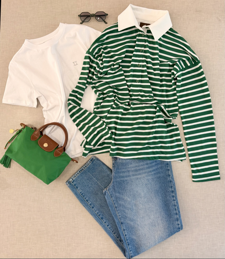 Polo Yaka Uzun Kollu Sweatshirt