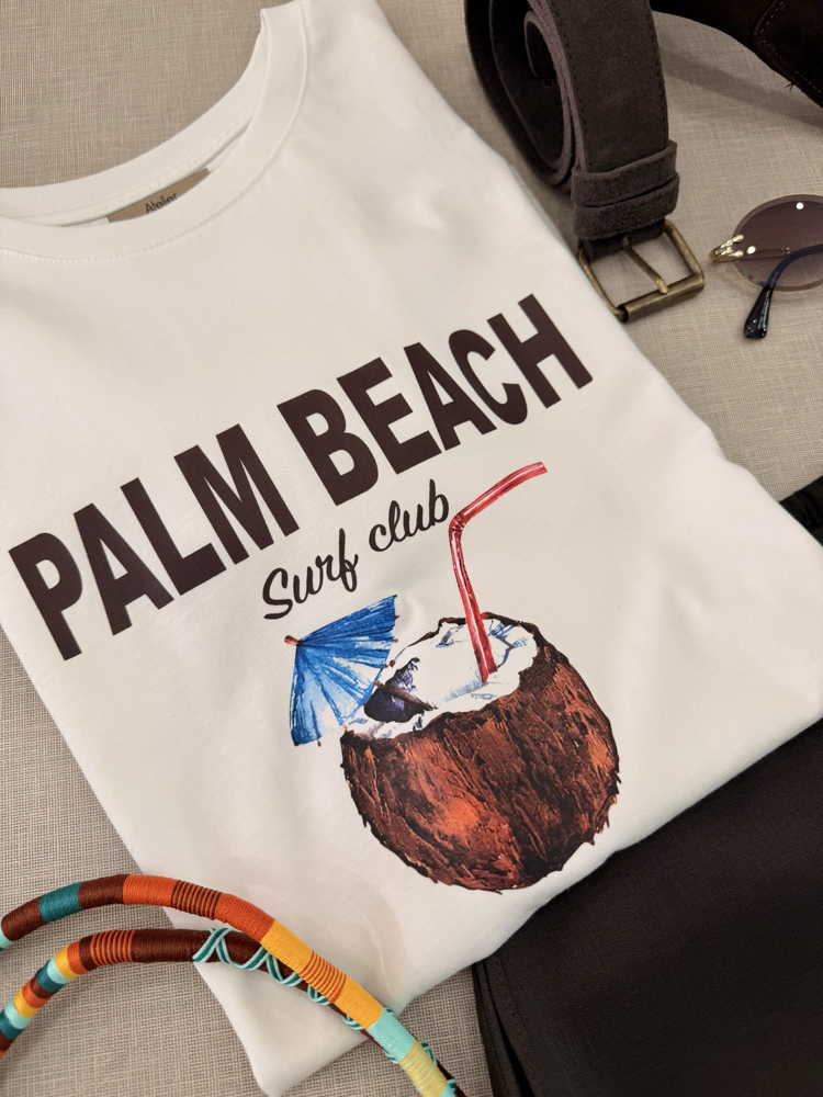 Baskılı Palm Beach T-shirt