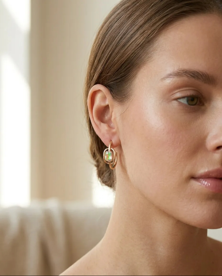 Rainbow hoops küpe