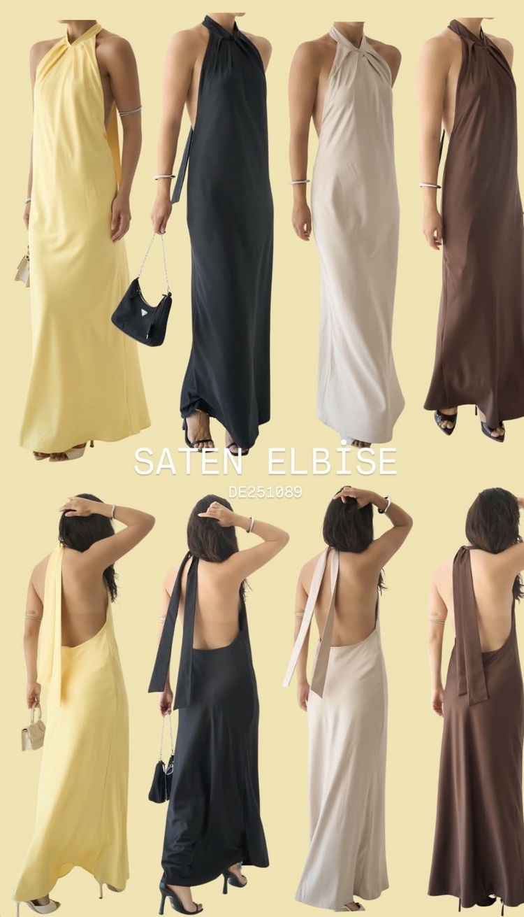 Saten elbise