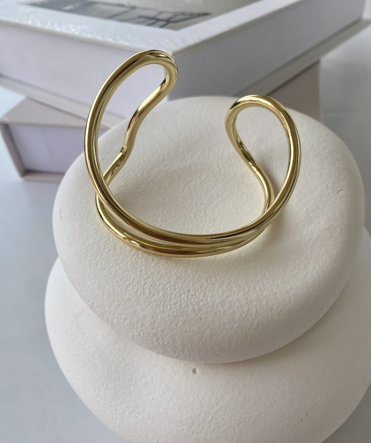14k Altın Kaplama Gold Kelepçe