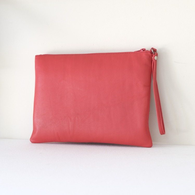 Red Lover Clutch ★ Gökkuşağı Kırmızı Deri Portföy Çanta
