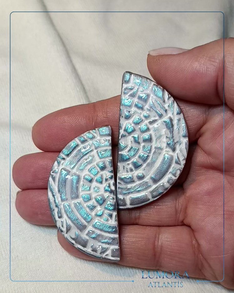 Lumora Atlantis Gri Mavi Yarım Ay Form 