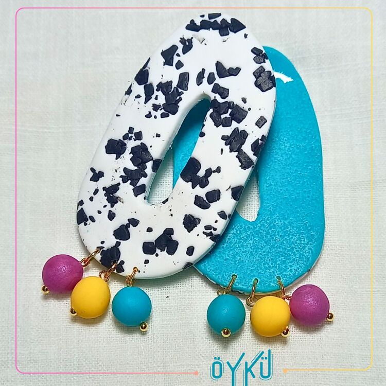 Öykü Küpe-Turkuaz♡