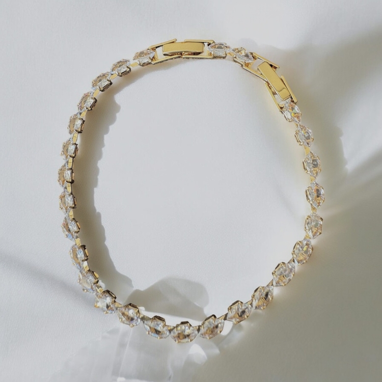 Zirkon Taşlı Gold Suyolu