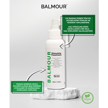 Balmour Stimulate Saç Dökülme Önleyici Serum 100ML  %100 vegan
