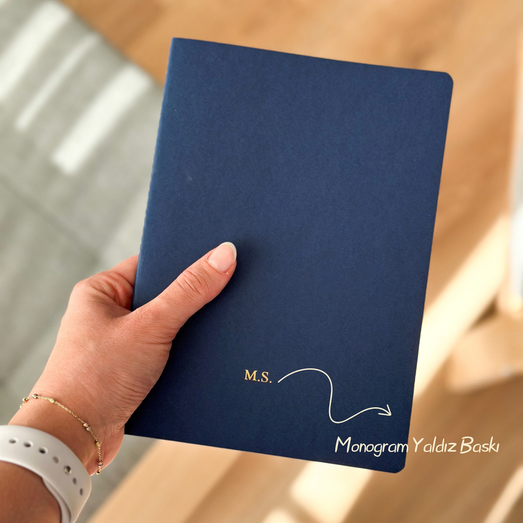Kişiselleştirilebilir Lacivert Defter