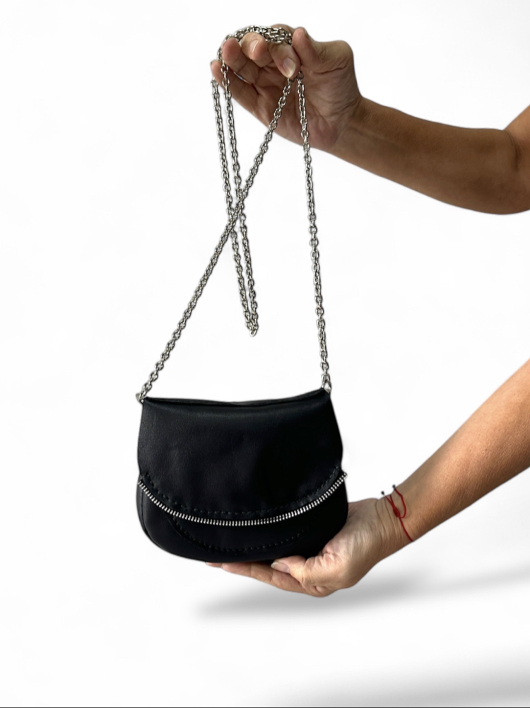 Siyah Deri Mini Bag 