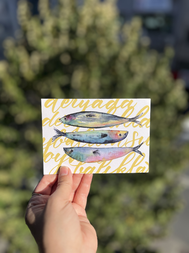 deryada deryalıklar-kartpostal