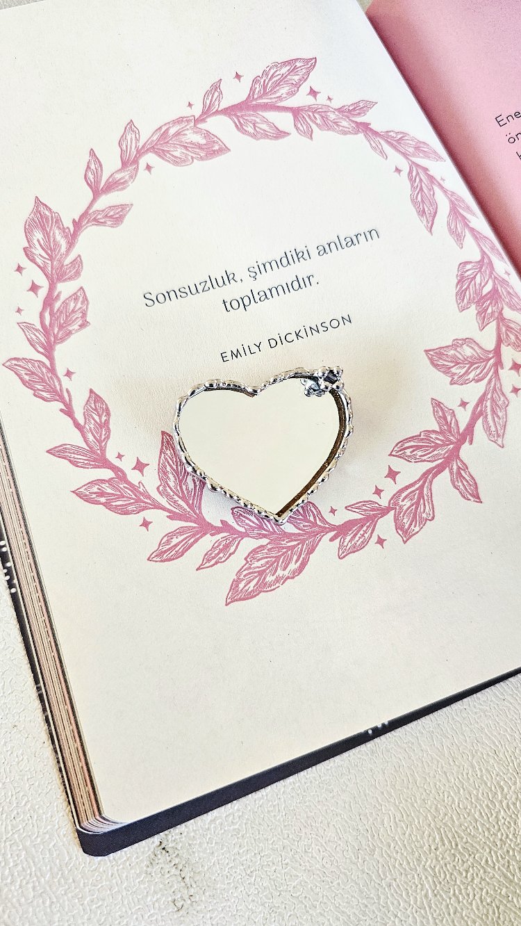 Çiçekli Ayna Broş