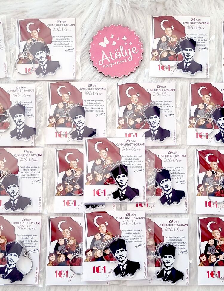 29 Ekim Atatürk Anahtarlık
