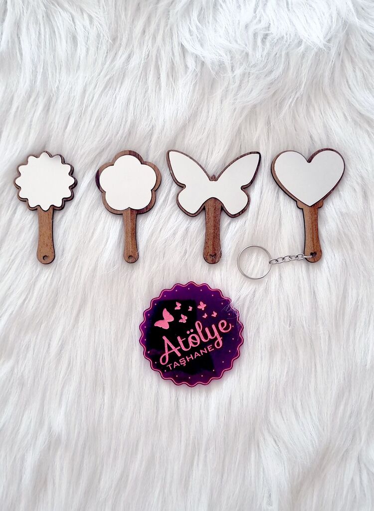 Ahşap Ayna Anahtarlık
