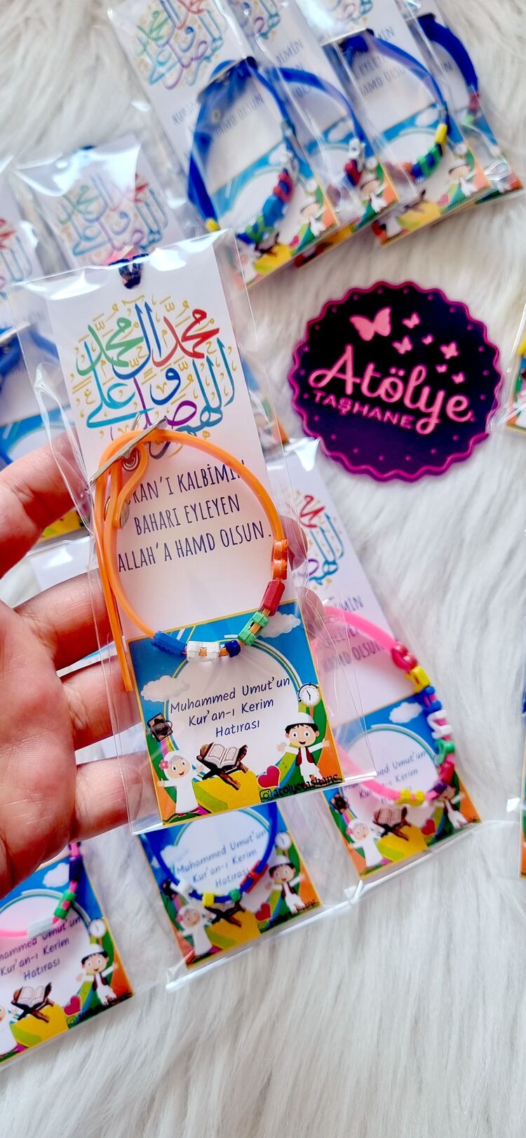 İsimli Kordon Bileklik ve Kitap Ayracı