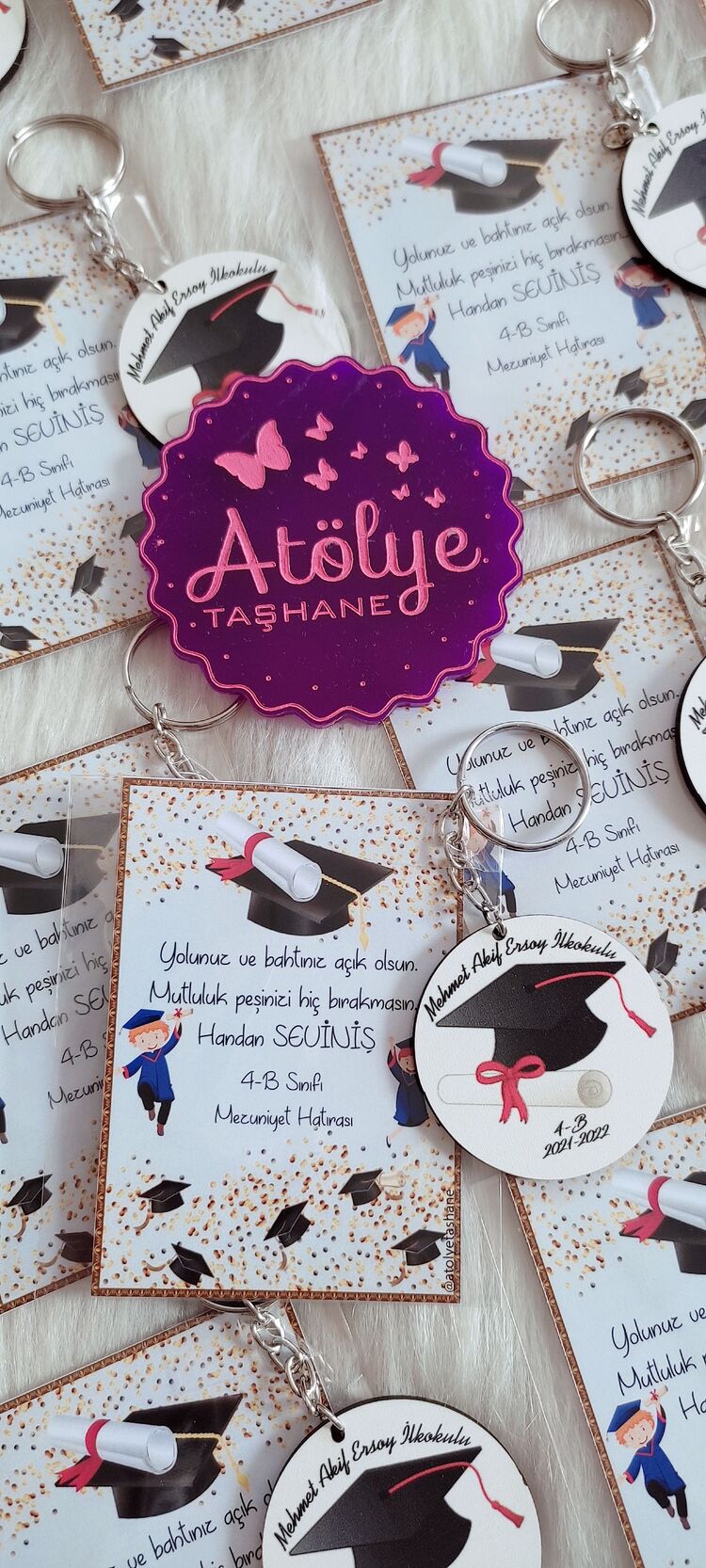 Ahşap Mezuniyet Anahtarlık
