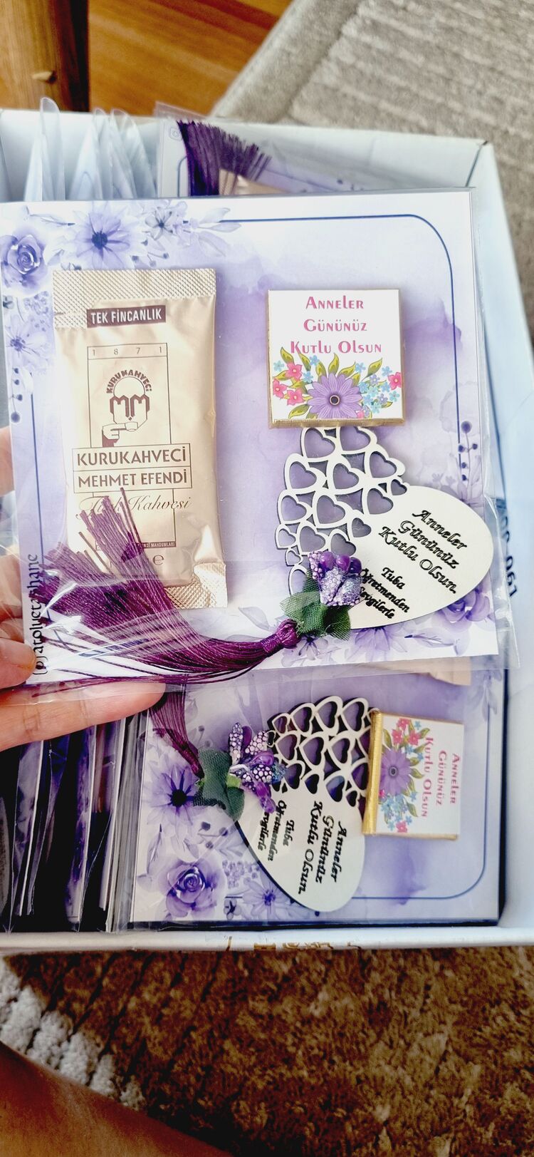 Ahşap Kalp Magnet +Çikolata +Kahve