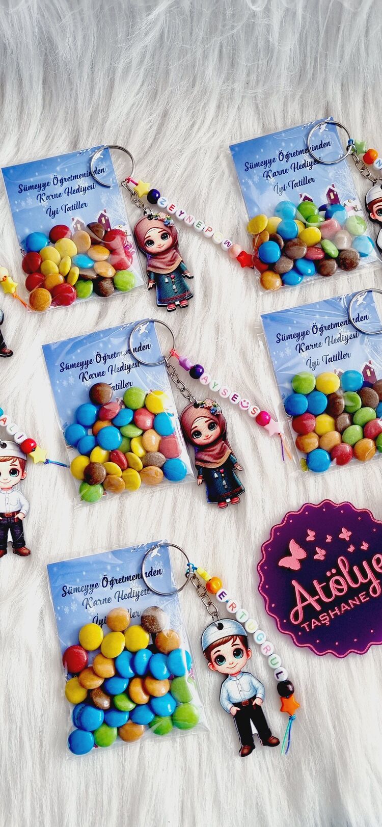İsimli Ahşap Çocuk Figür Anahtarlık