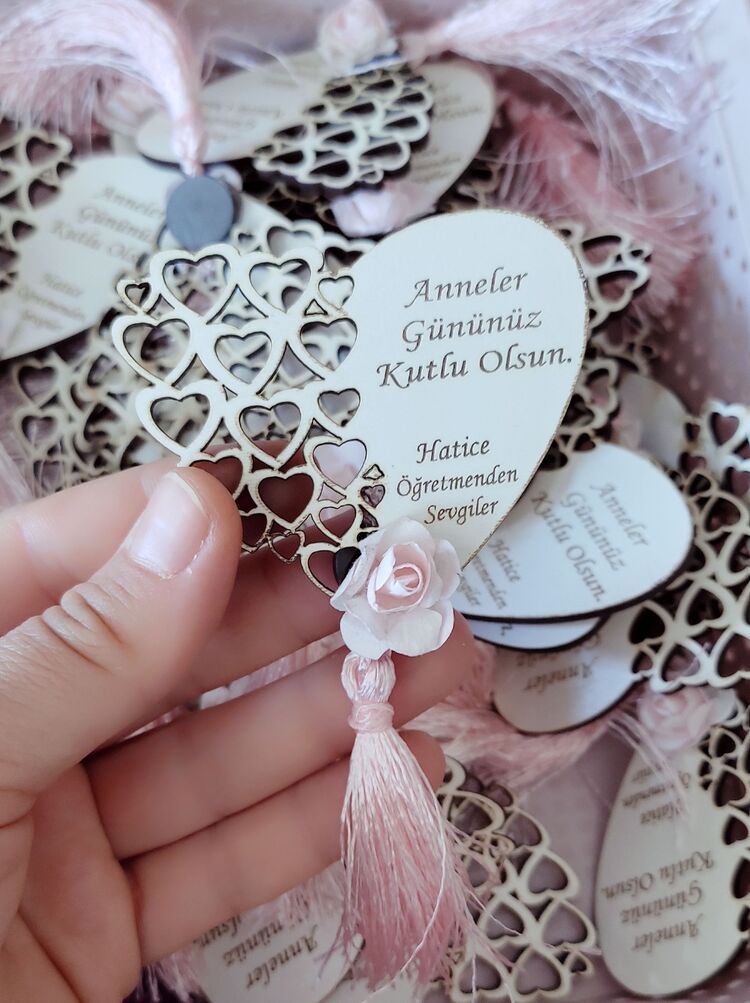 Ahşap Kalp Magnet