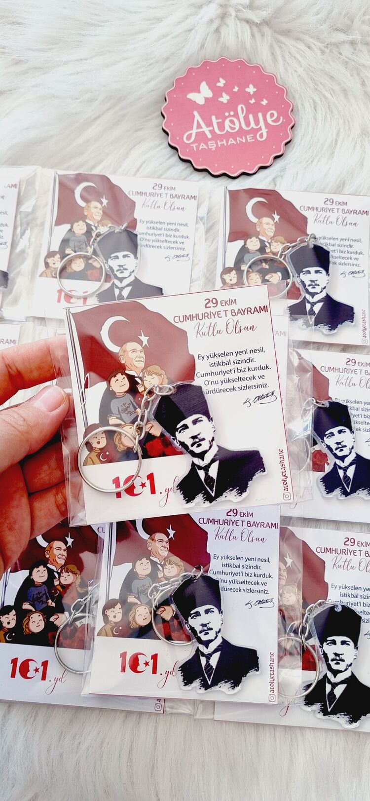 29 Ekim Atatürk Anahtarlık