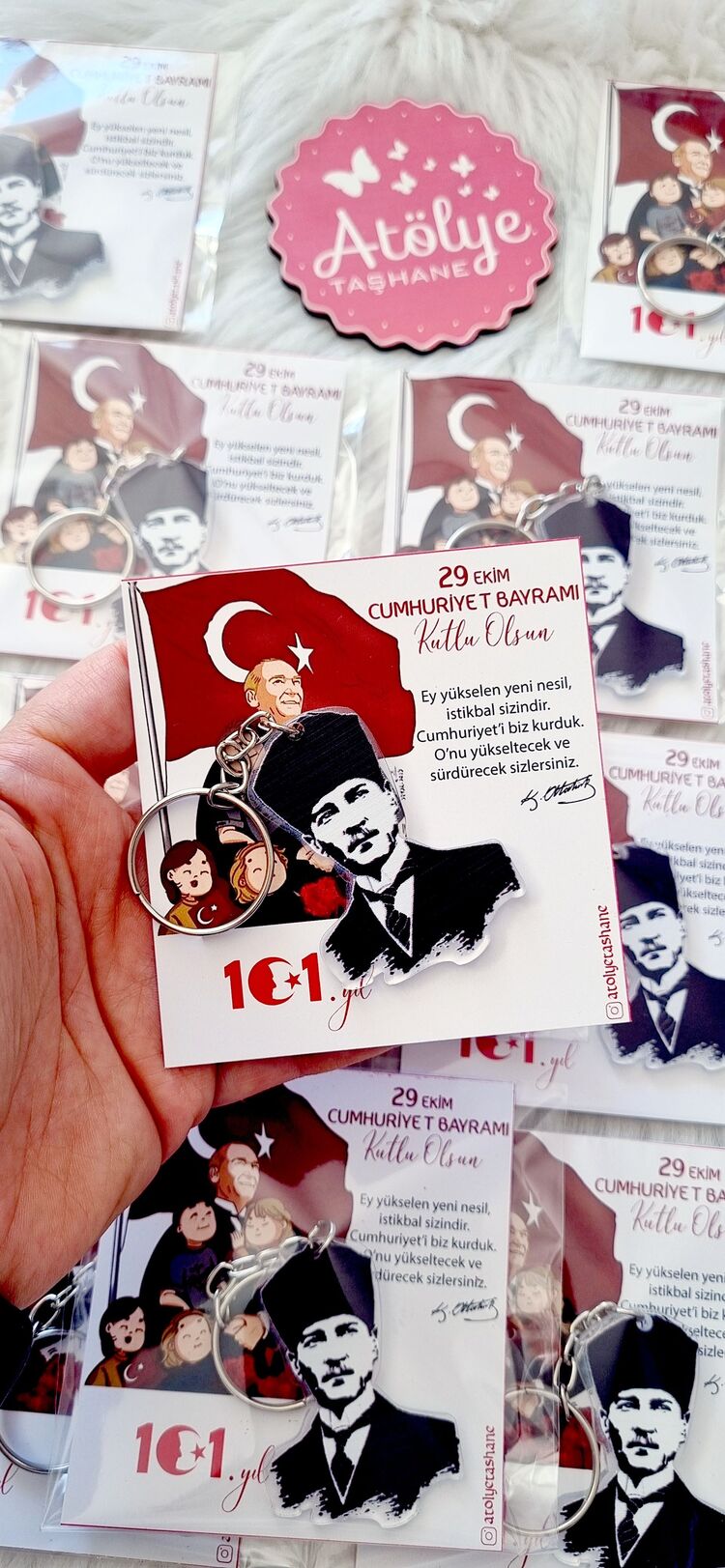 29 Ekim Atatürk Anahtarlık