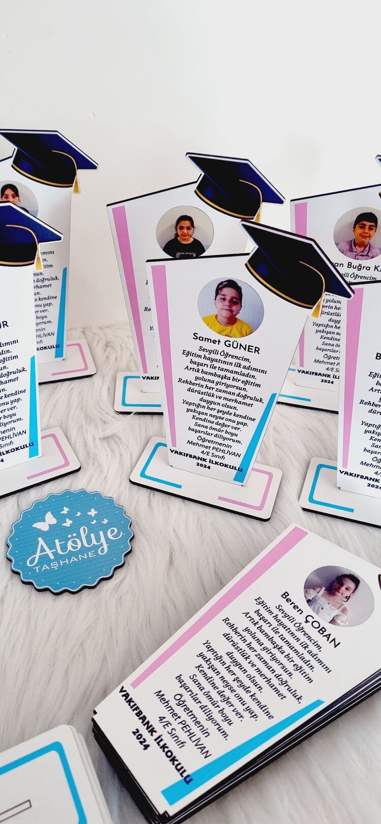 İsme özel uv Baskı ahşap plaket
