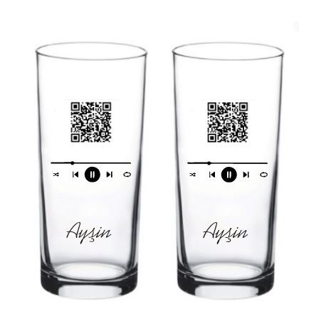 2 li Barkodlu İsimli Rakı Kadehi
