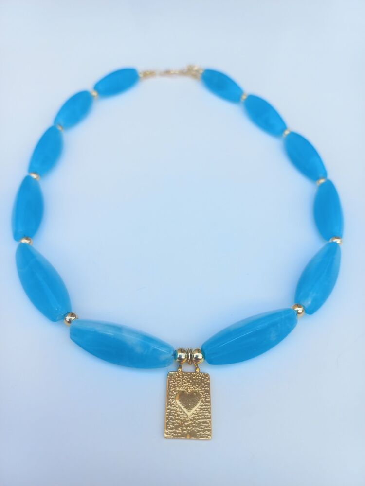 Kalp charm kolye