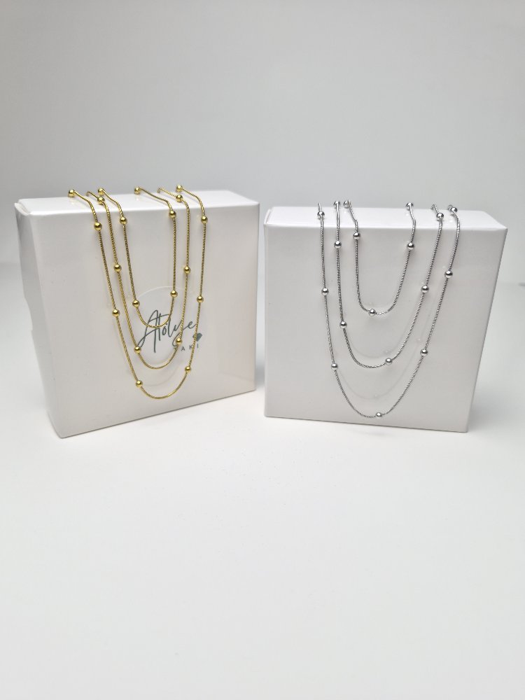 3 zincirli kolye *gold
