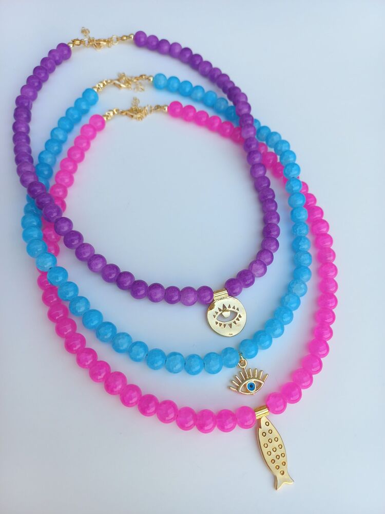 Pembe balık charm kolye
