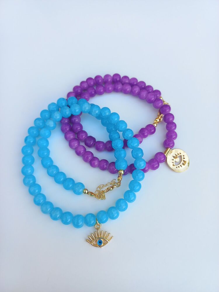 Mavi göz charm kolye