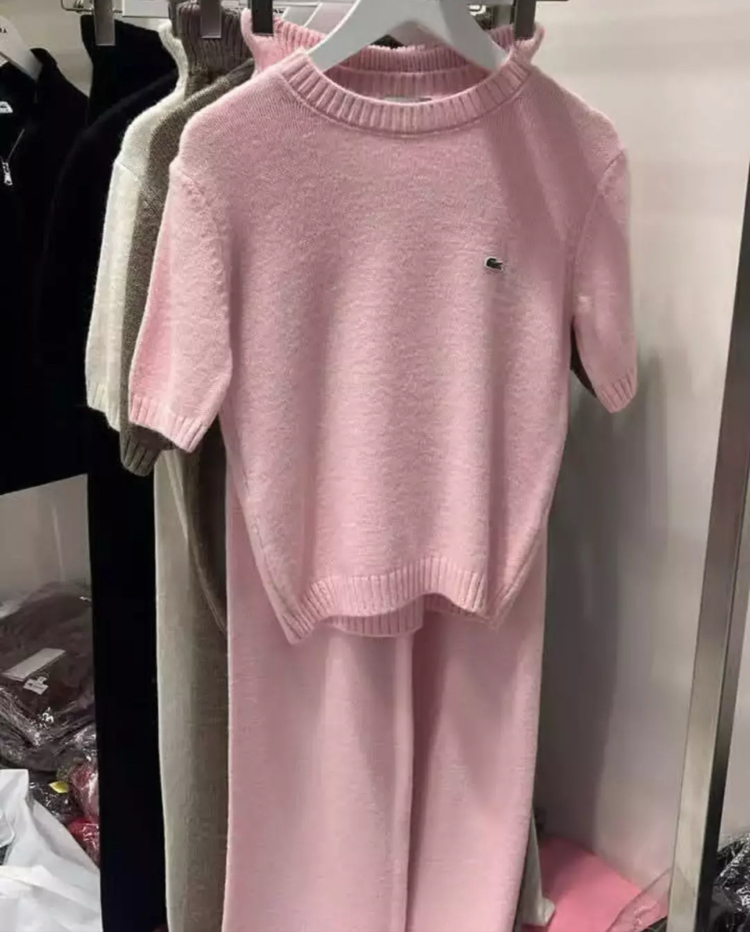 Şeker Pembe Lacost Triko Takım
