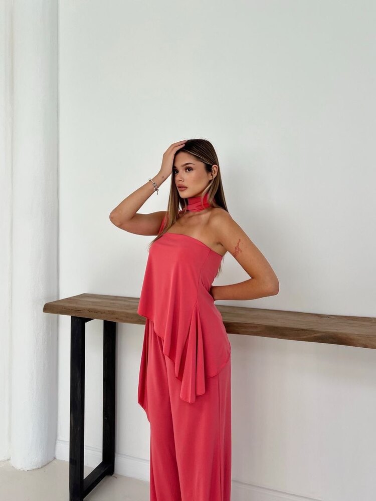 Straplez Volanlı Takım