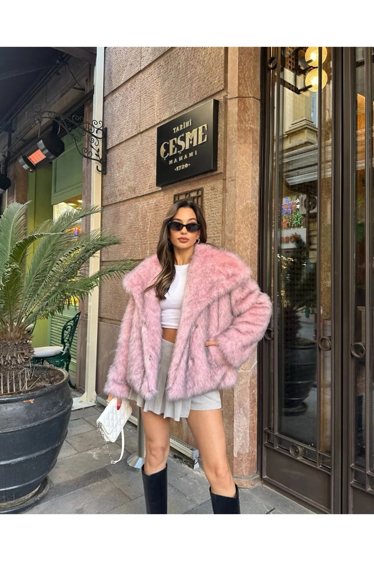 Pembe Lolita Kürk Premium