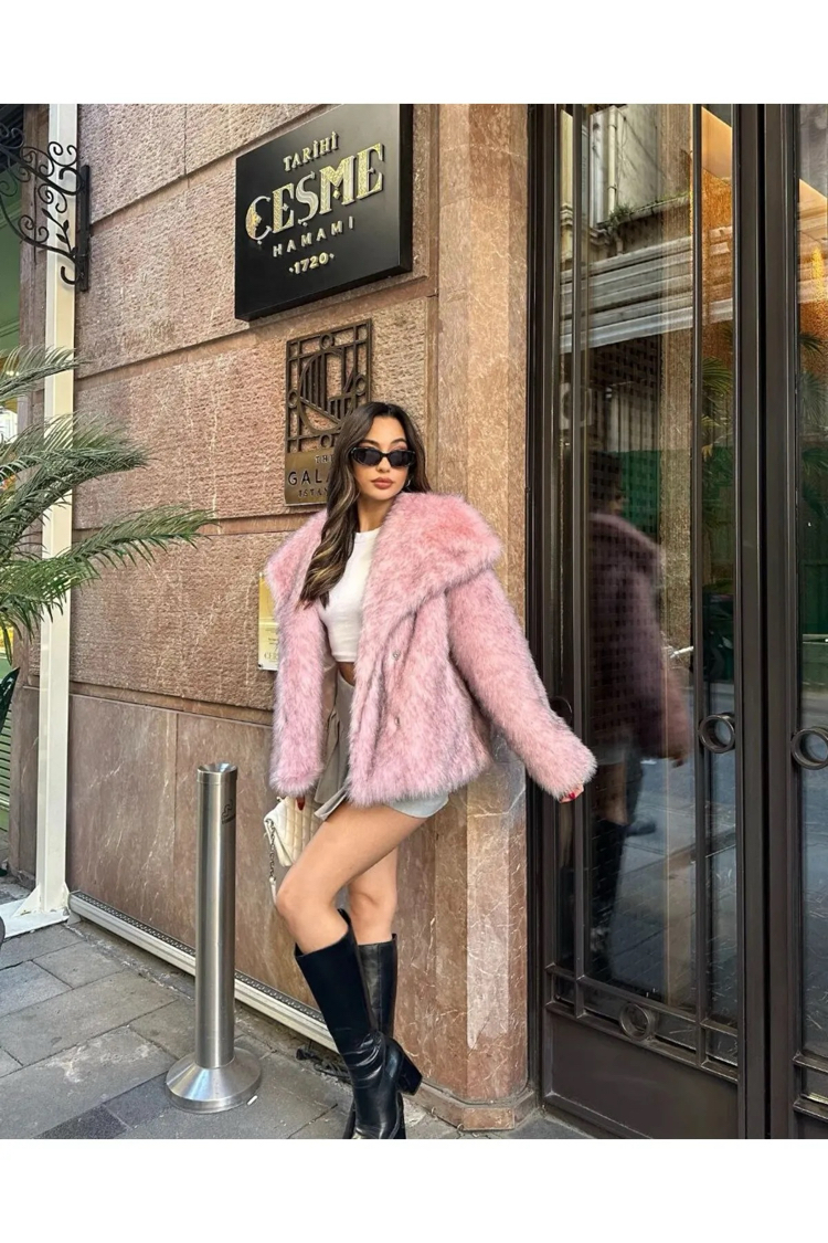Pembe Lolita Kürk Premium