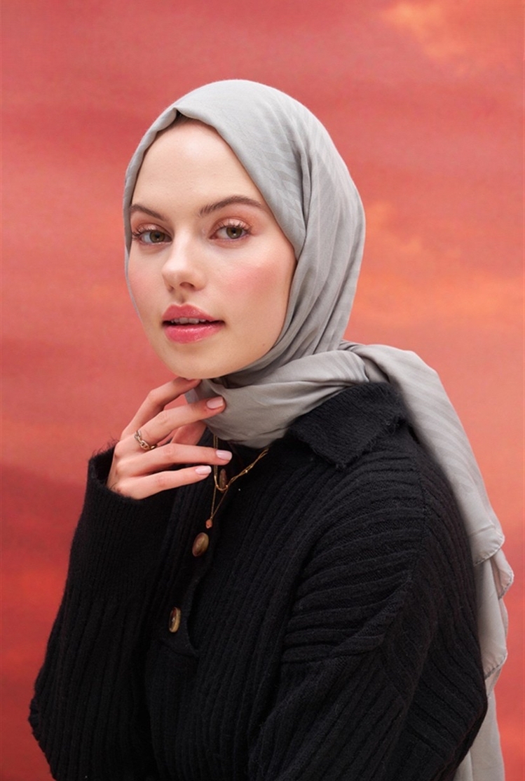 Fasone Modal Jakar Şal - Light Grey 