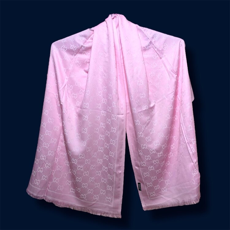 Lux İthal Marka Kaşmir İpek Şal - Pembe 